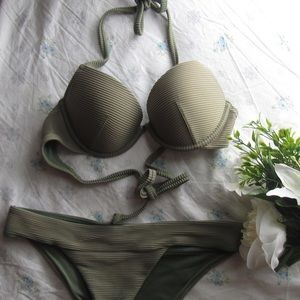 H&M Olive green bikini